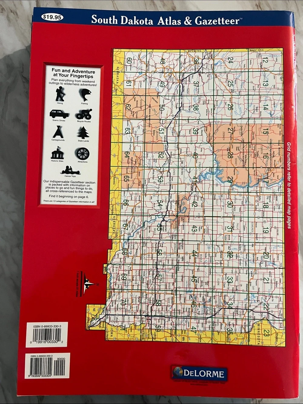 DeLorme South Dakota Atlas & Gazetteer Like New